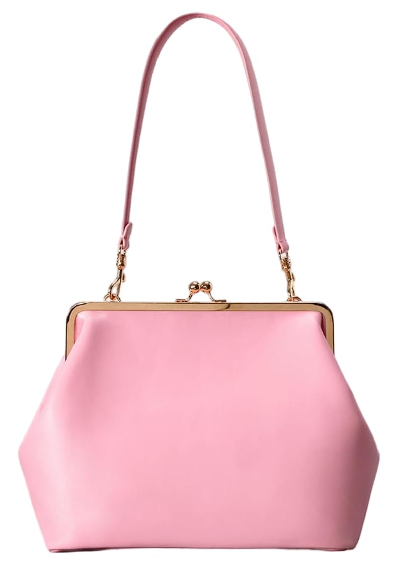 Kiss Lock Crescent Hobo Bag