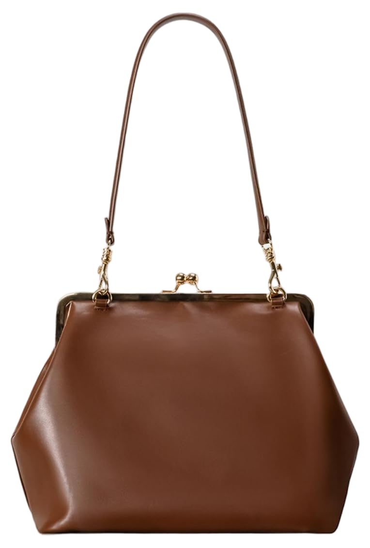 Kiss Lock Crescent Hobo Bag