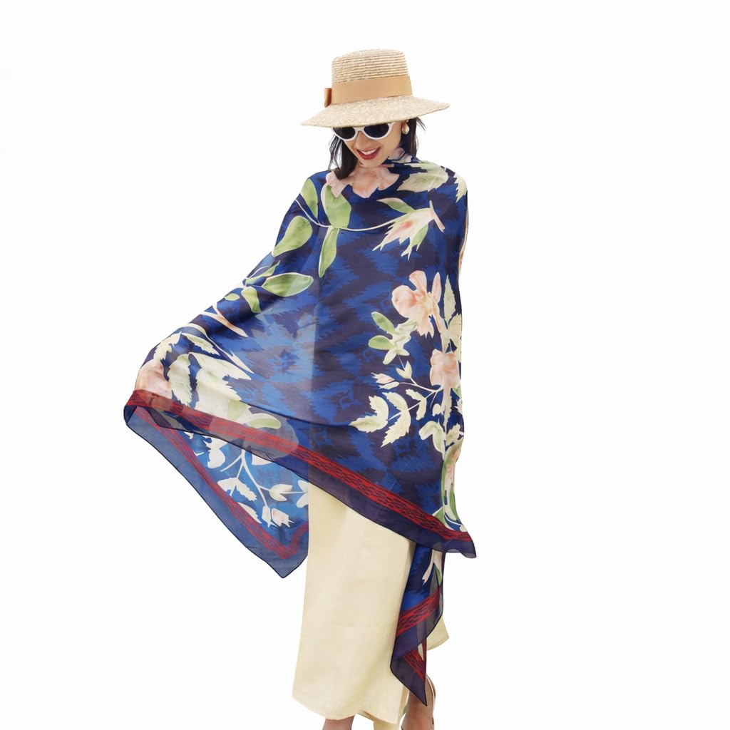 Mulberry Silk Floral Shawl