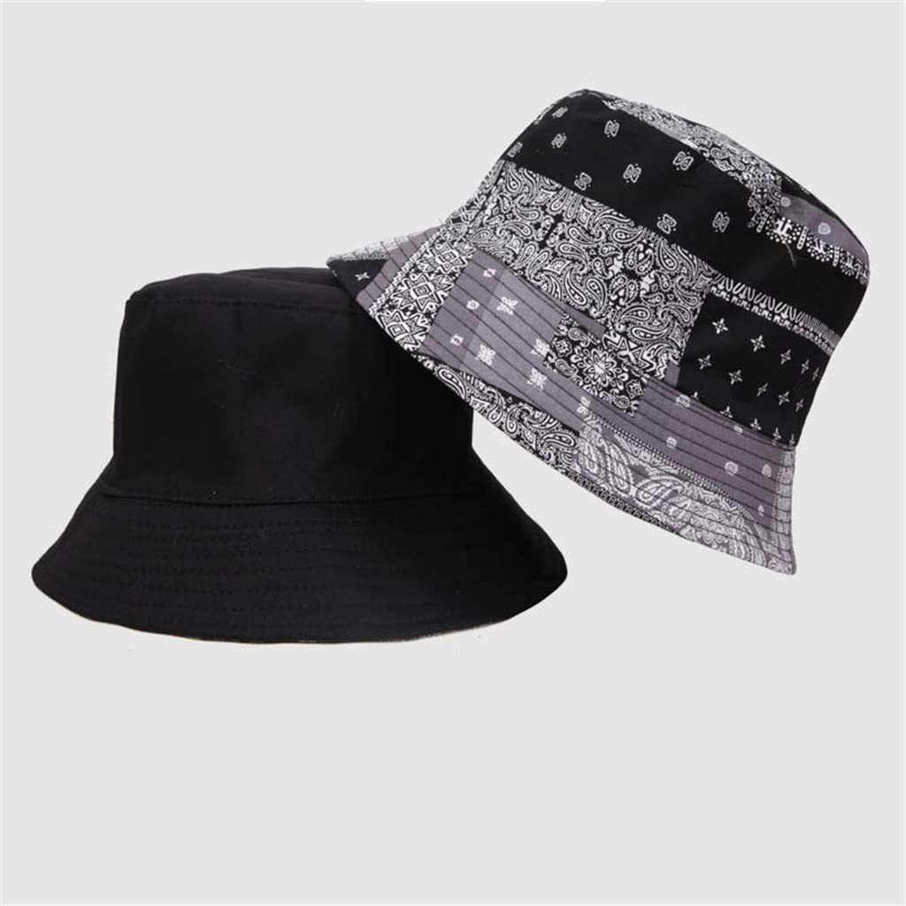 Printed Wide Brim Bucket Hat