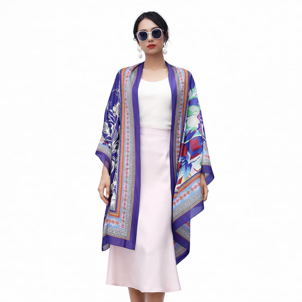 Mulberry Silk Floral Shawl