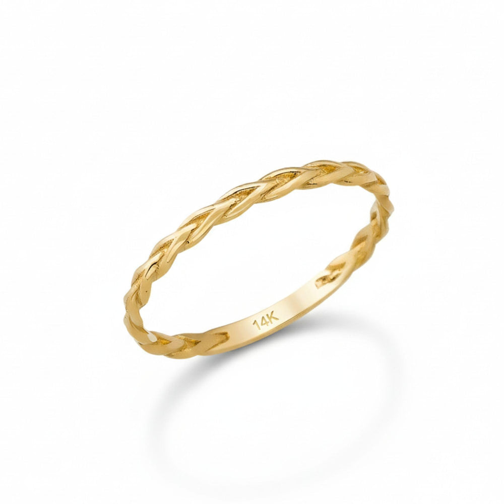 14K Gold Braided Ring