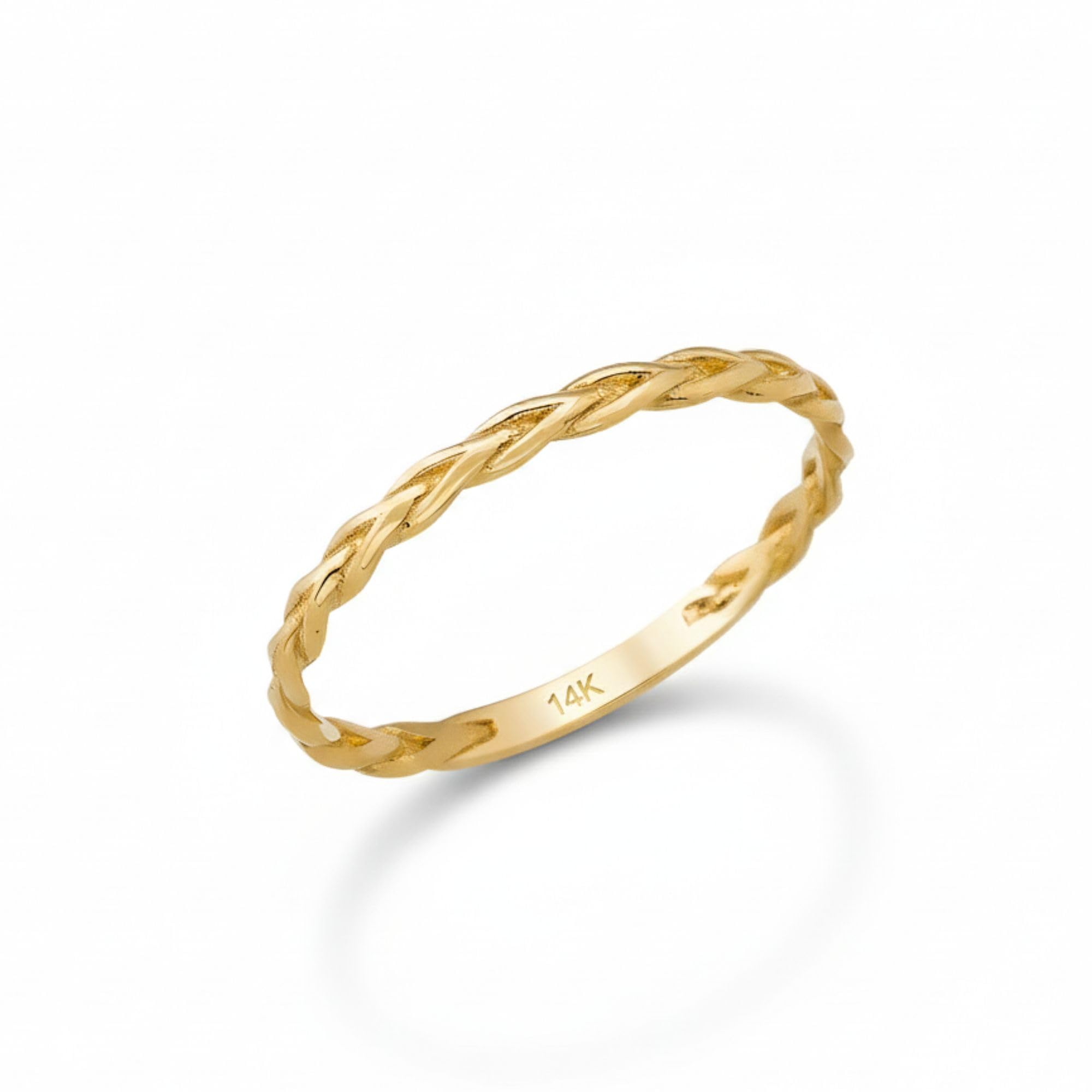 14K Gold Braided Band Ring