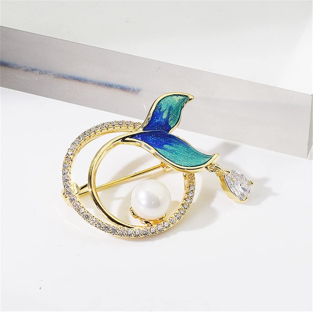 Blue Heart Brooch