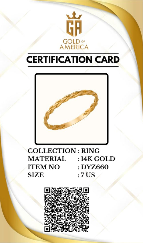 14K Gold Braided Ring