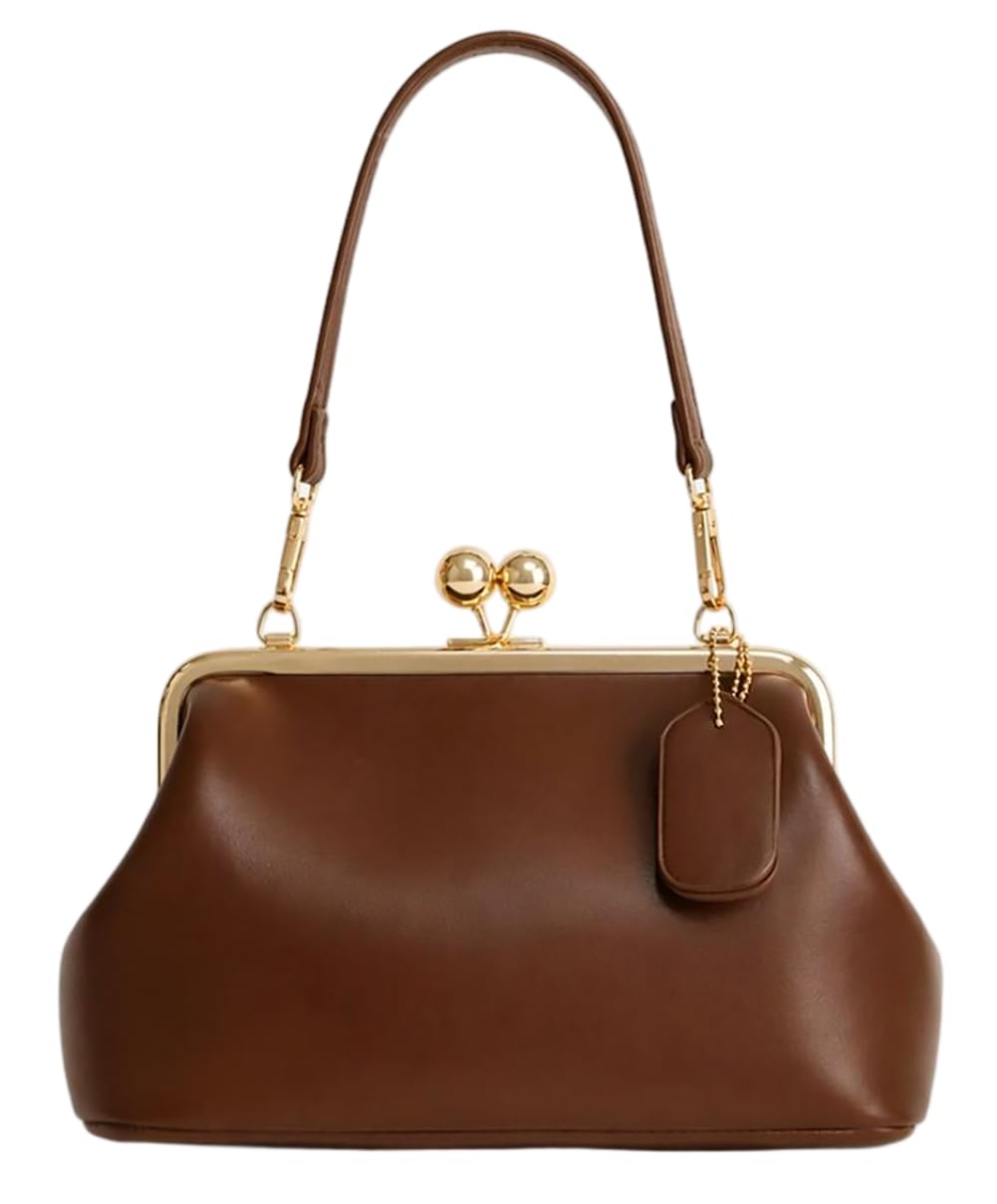 Kiss Lock Crescent Hobo Bag
