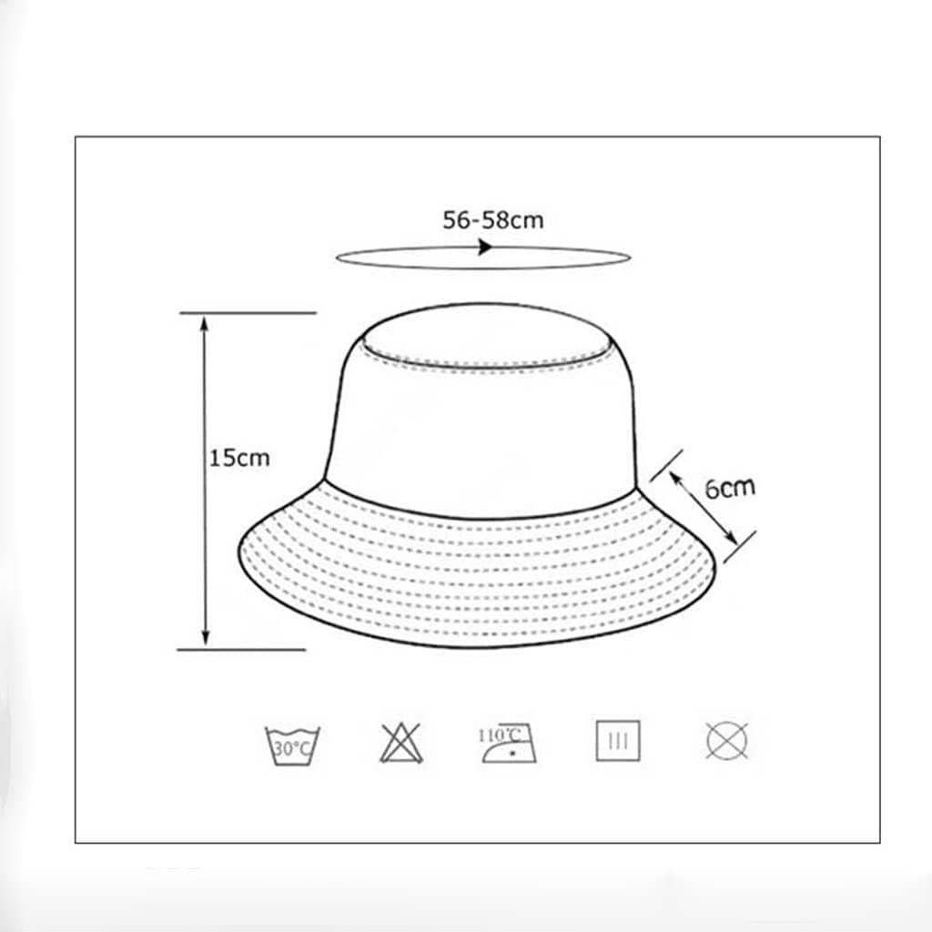 Printed Wide Brim Bucket Hat