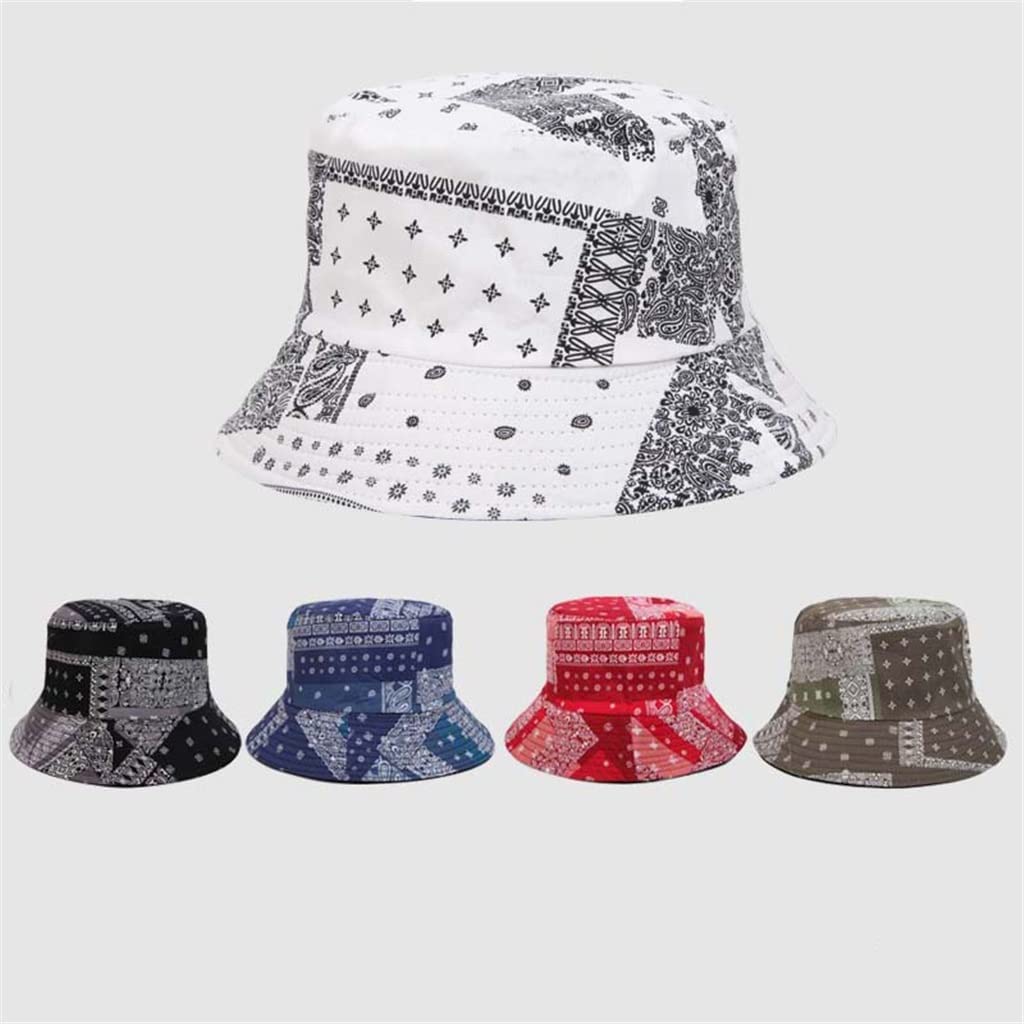 Printed Wide Brim Bucket Hat
