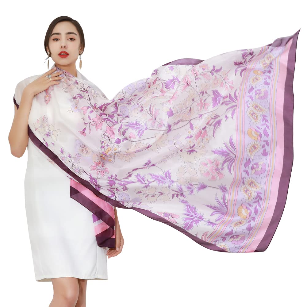 Mulberry Silk Floral Shawl