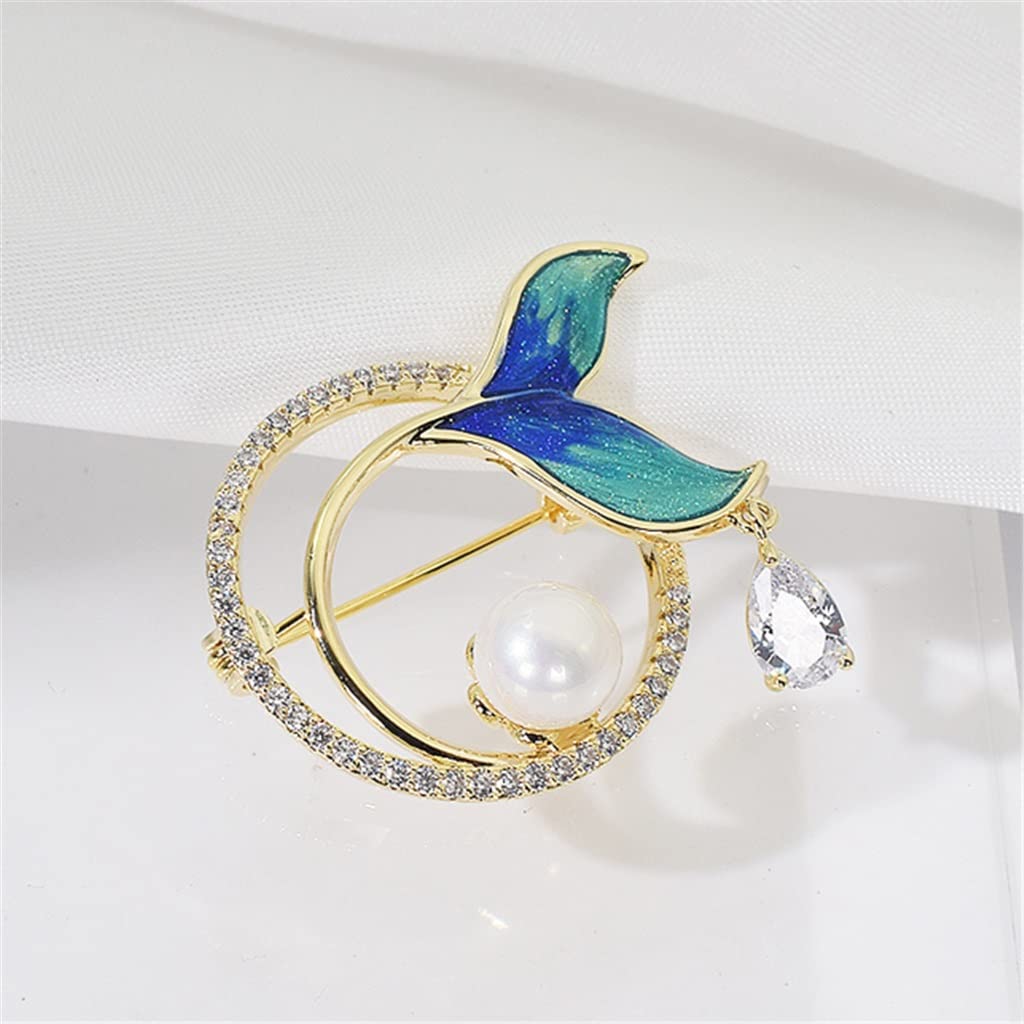Blue Heart Brooch
