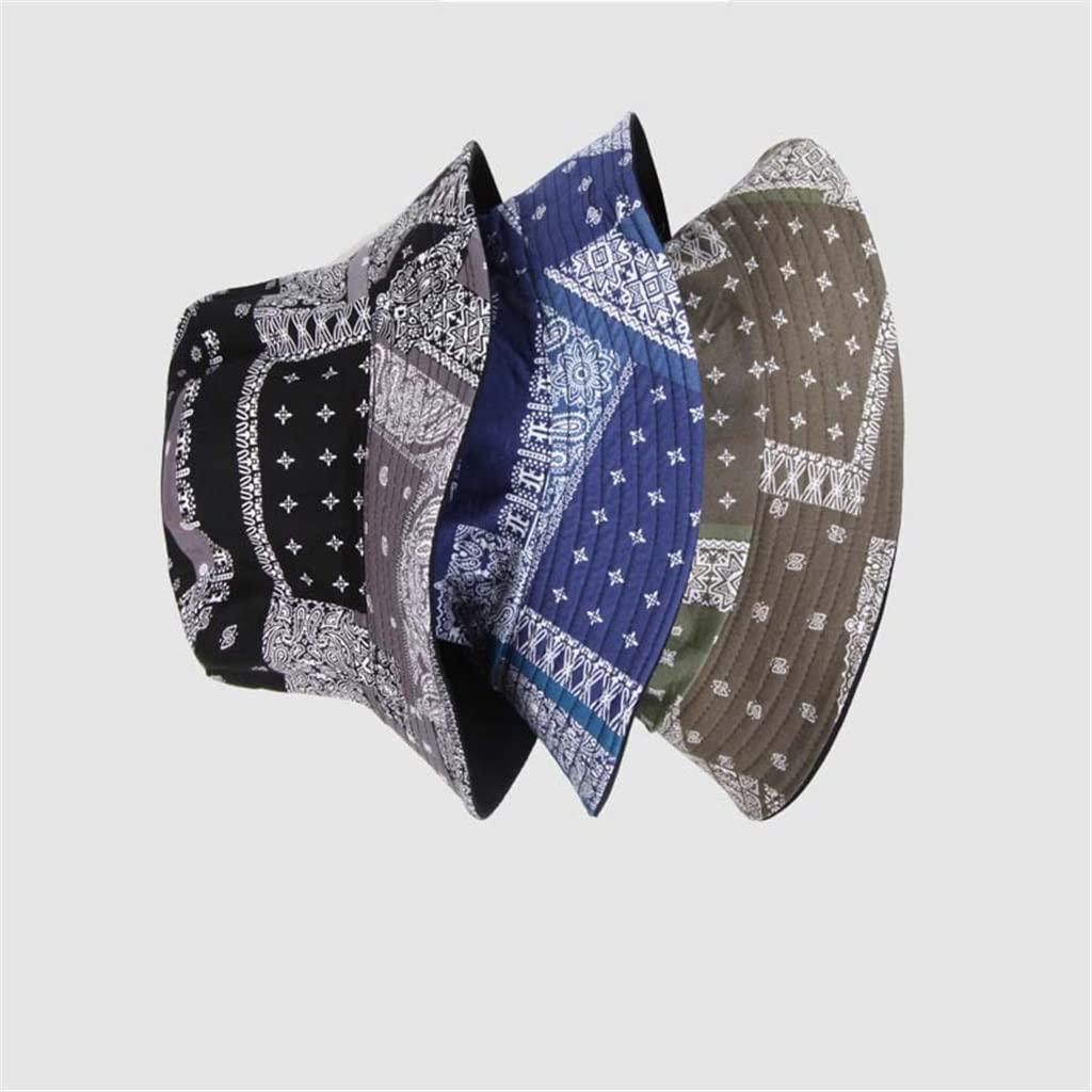 Printed Wide Brim Bucket Hat