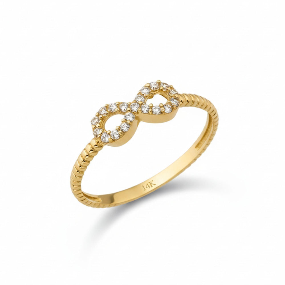 14K Gold Infinity Ring