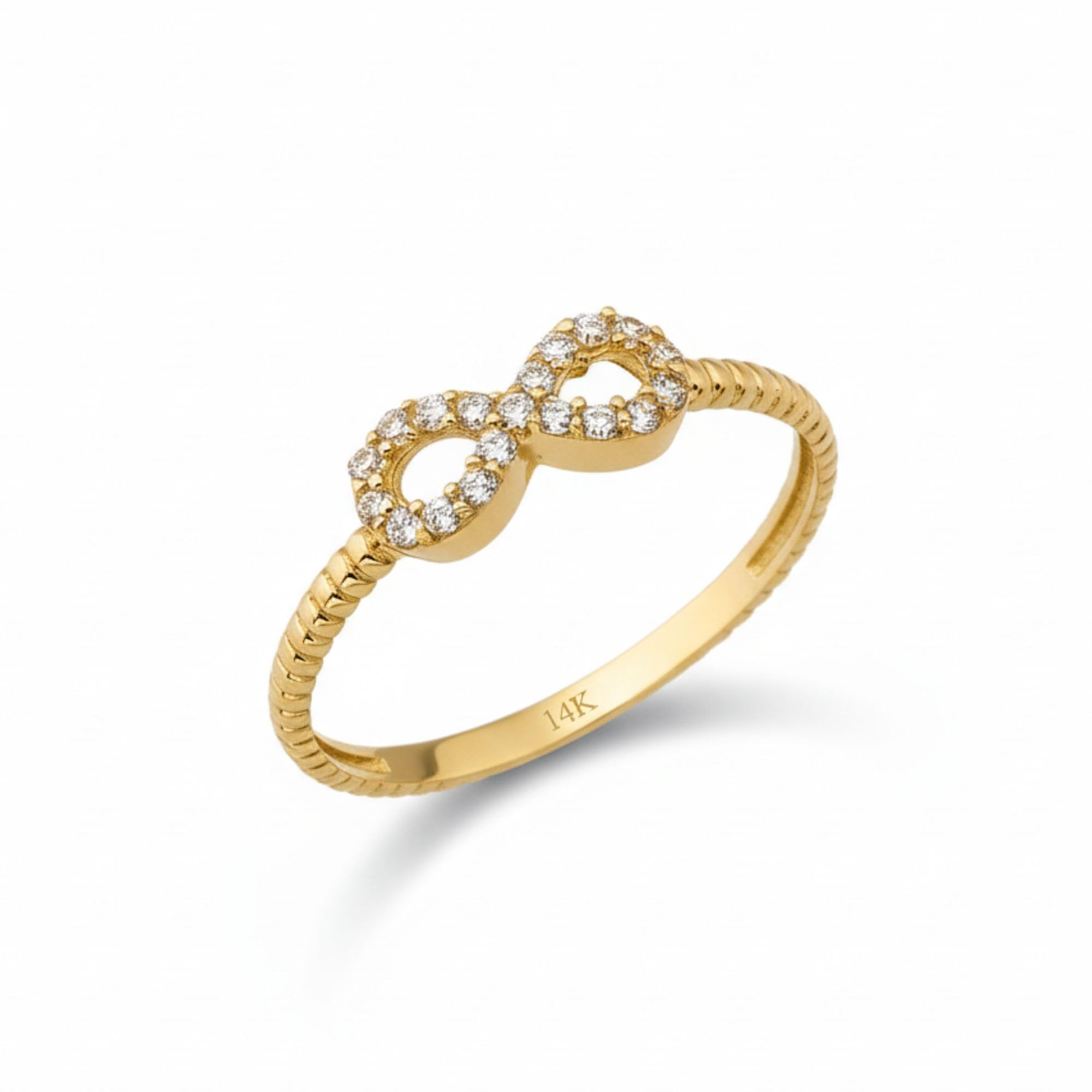 14K Gold Infinity Ring