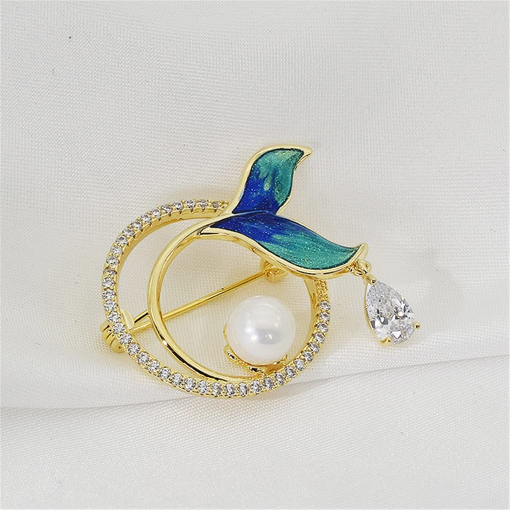 Blue Heart Brooch