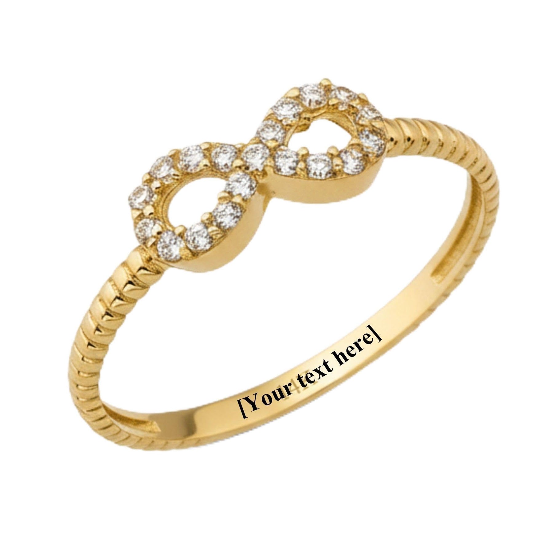 14K Gold Infinity Ring