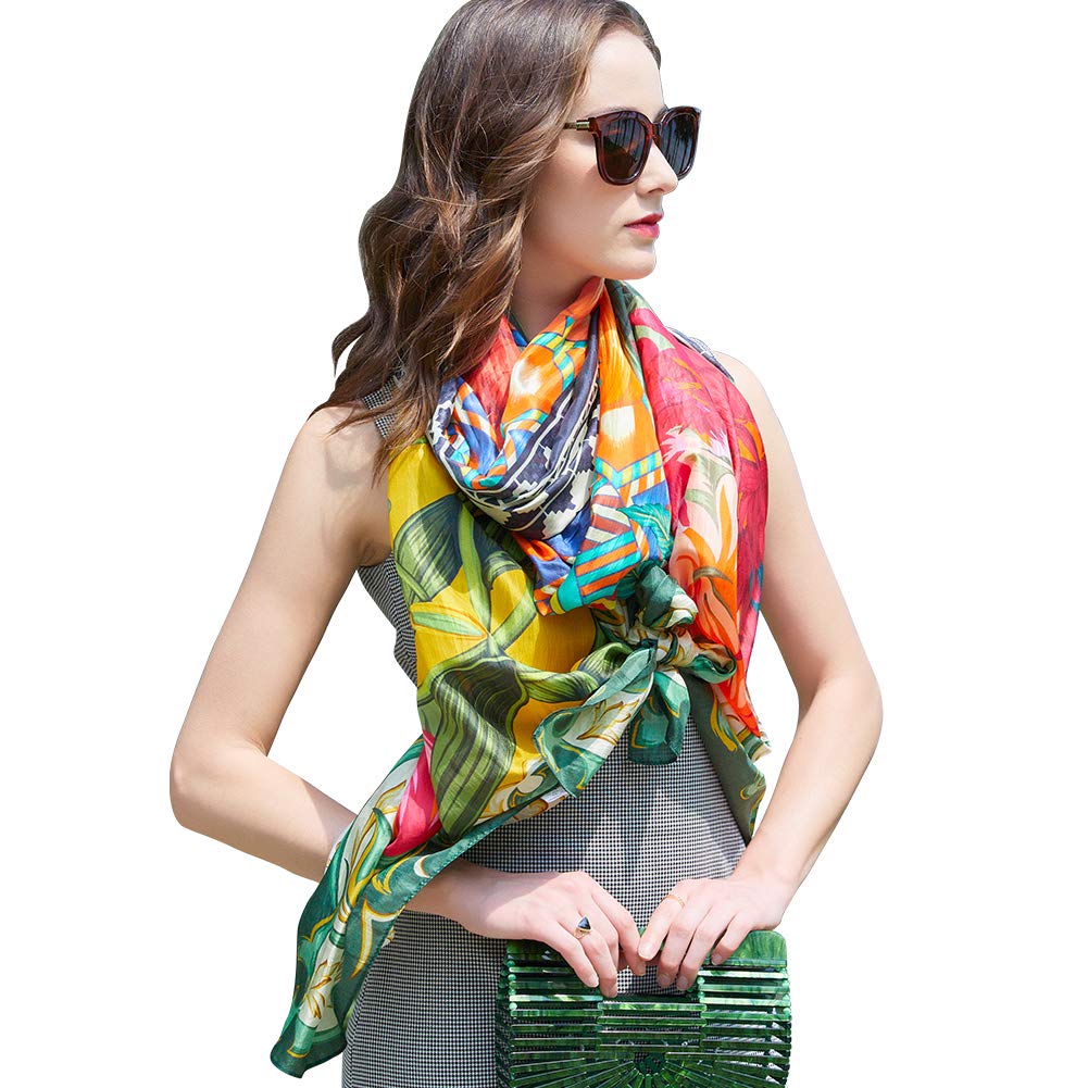 Mulberry Silk Floral Shawl