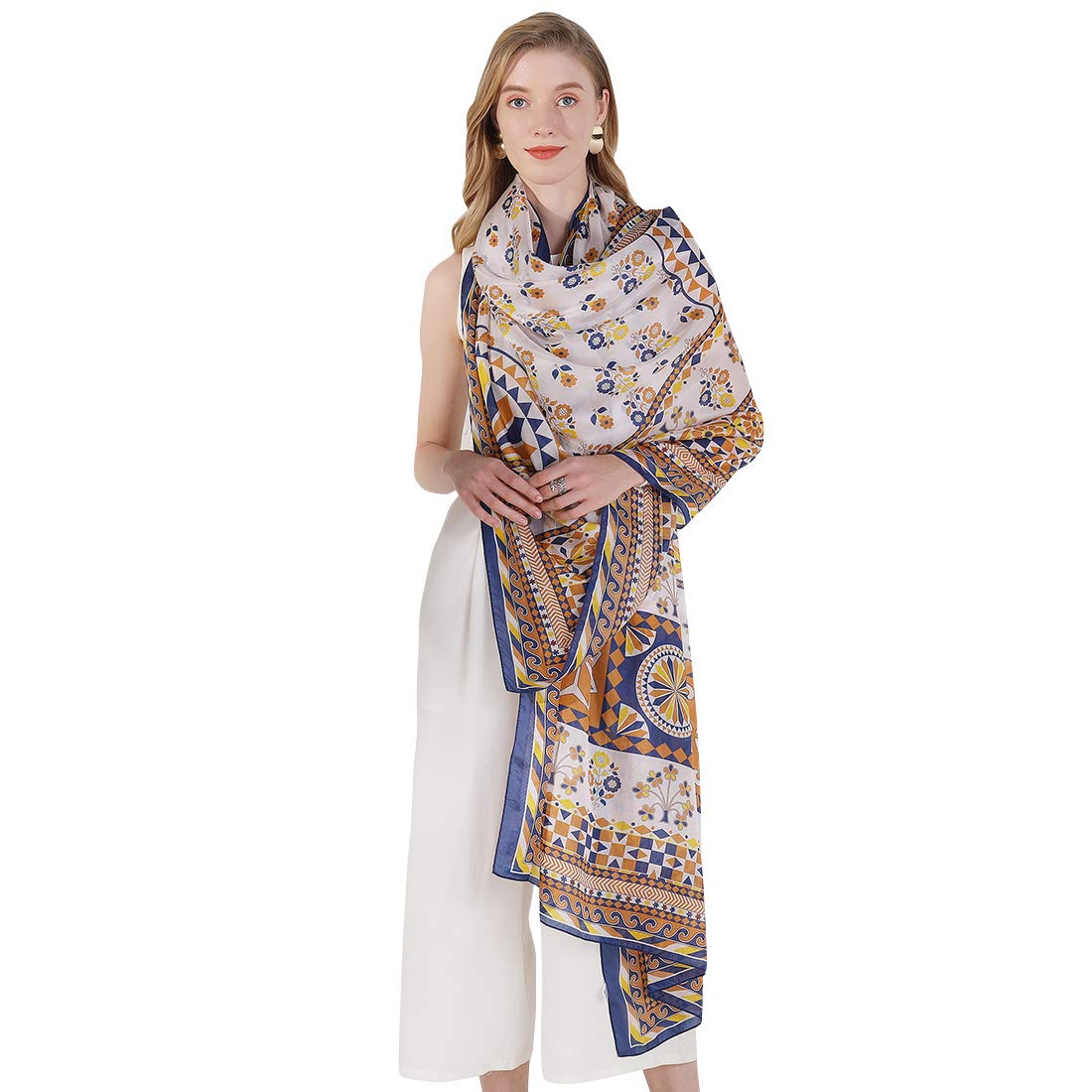 Mulberry Silk Floral Shawl