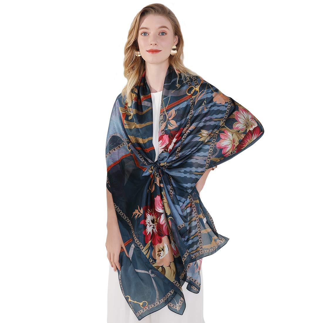 Mulberry Silk Floral Shawl
