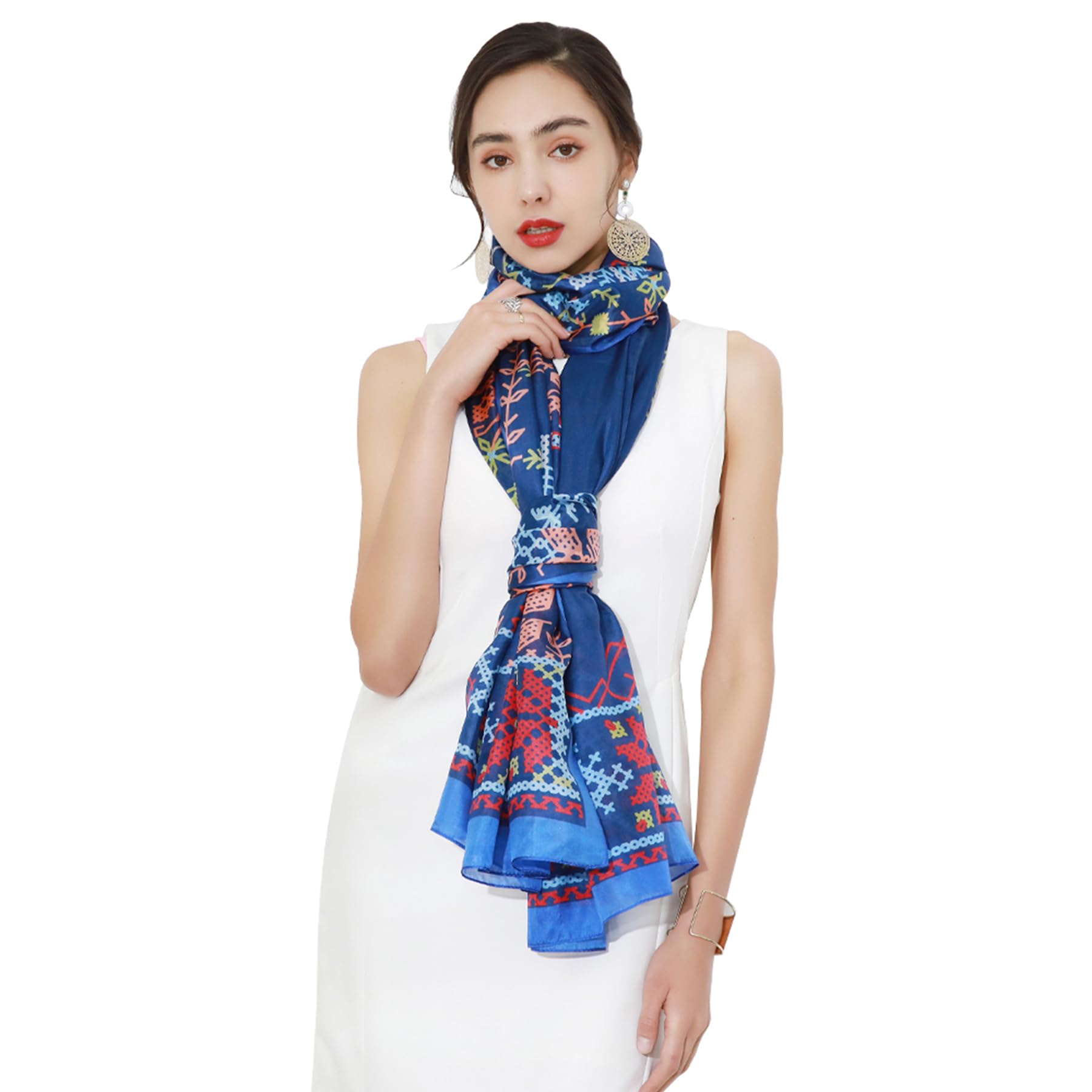 Mulberry Silk Floral Shawl