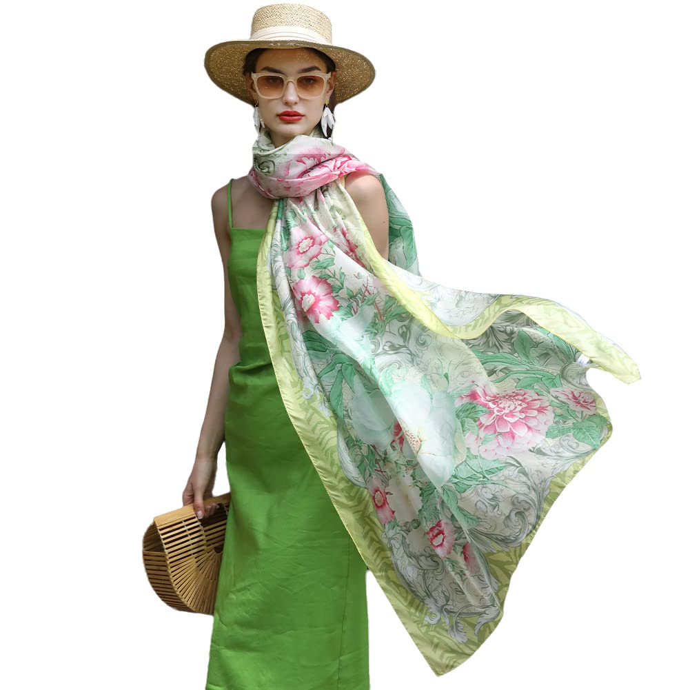 Mulberry Silk Floral Shawl