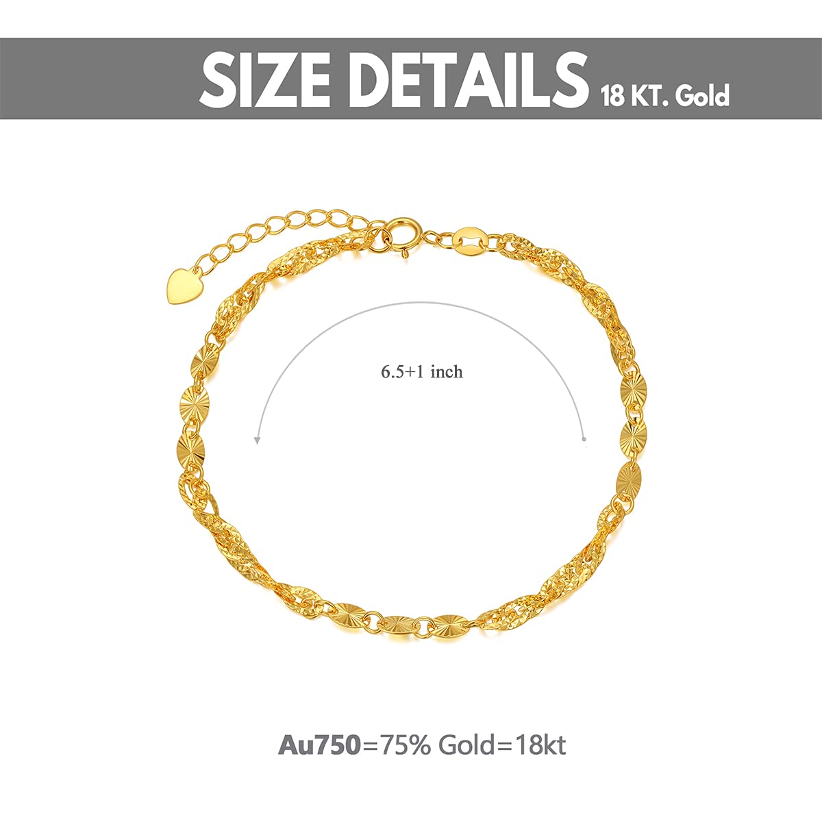 18K Gold Link Bracelet