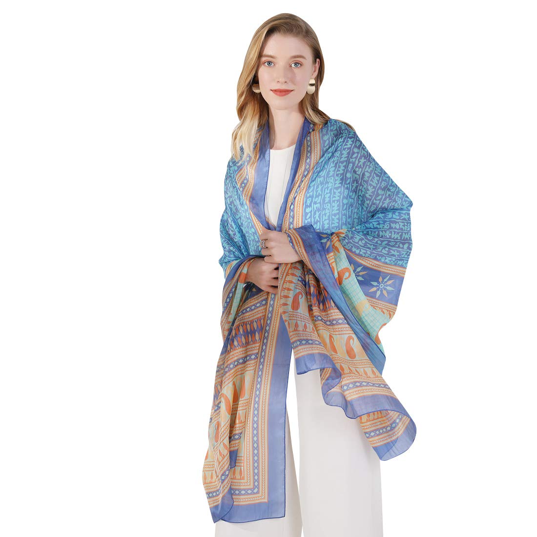 Mulberry Silk Floral Shawl