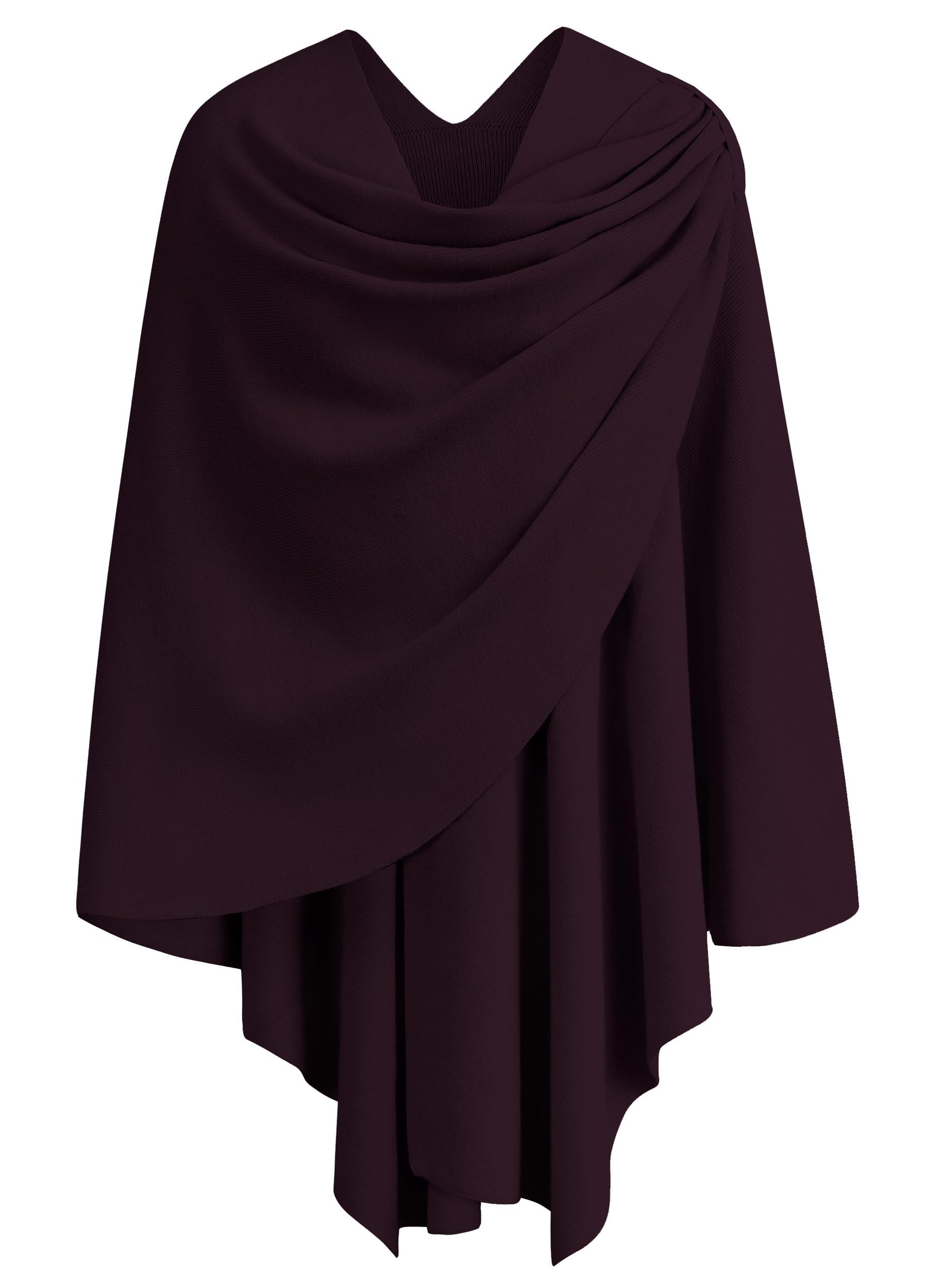 PULI Womens Large Cross Front Poncho Sweater Wrap Topper Knitted Elegant Shawls Cape for Fall Winter