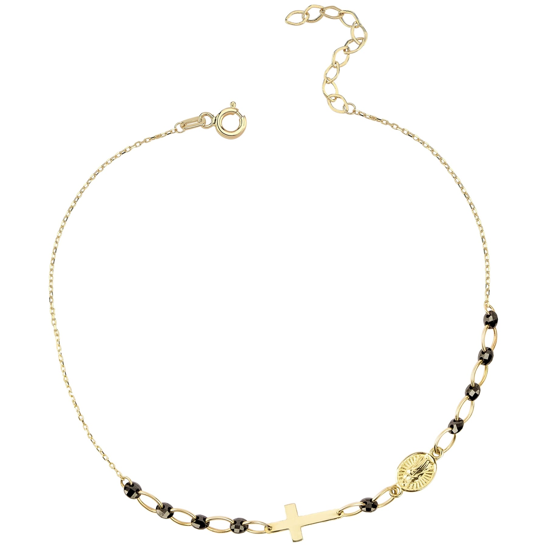 14K Gold Cross Bracelet