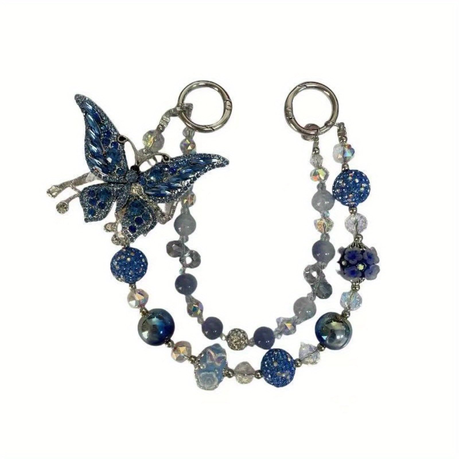 Butterfly Rhinestone Phone Charm