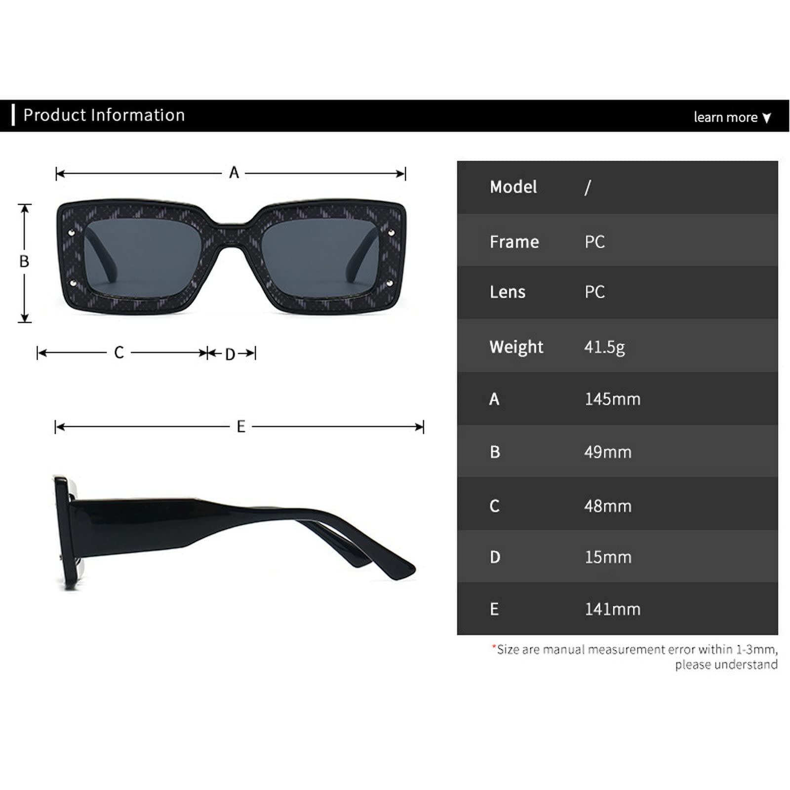 Square Rivet Sunglasses