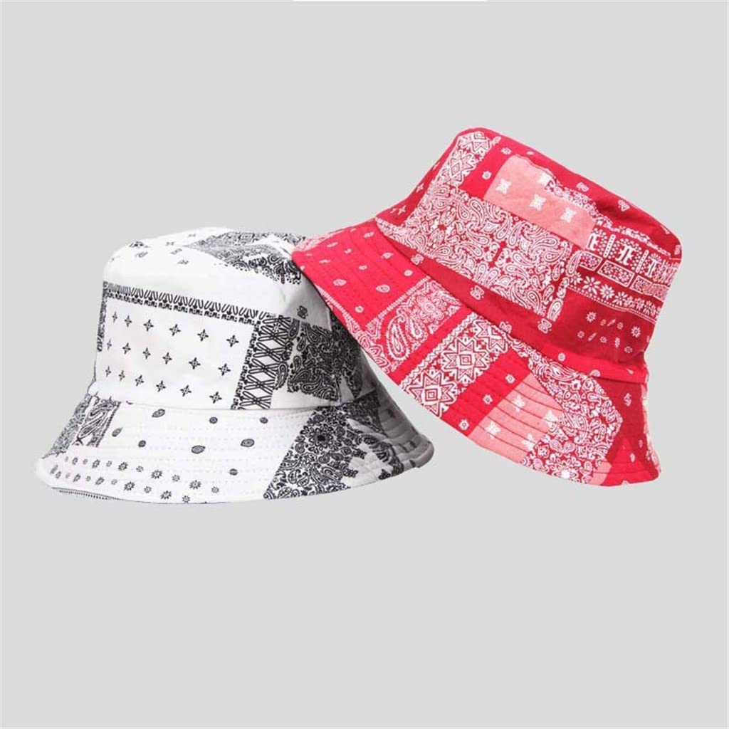 Printed Wide Brim Bucket Hat