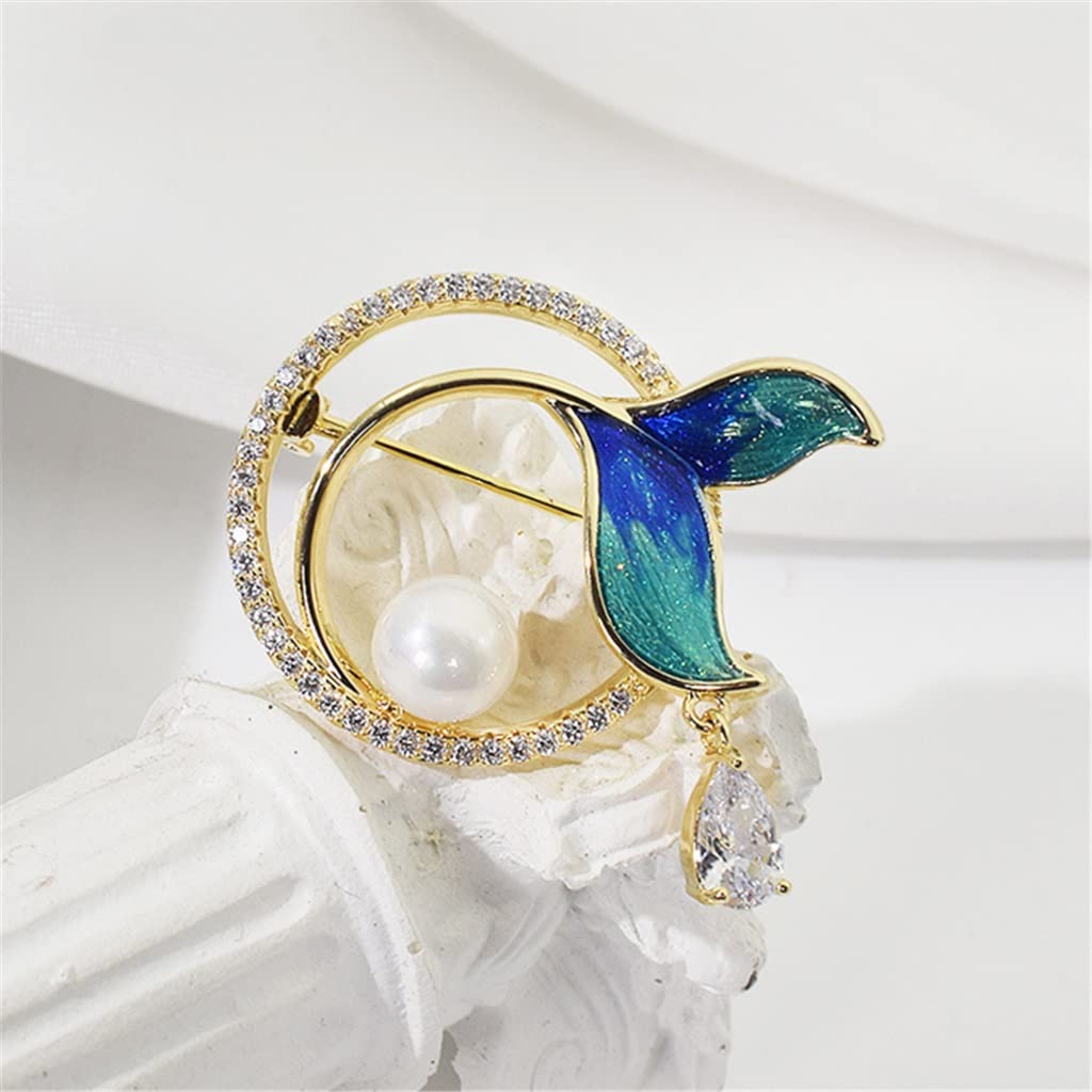 Blue Heart Brooch