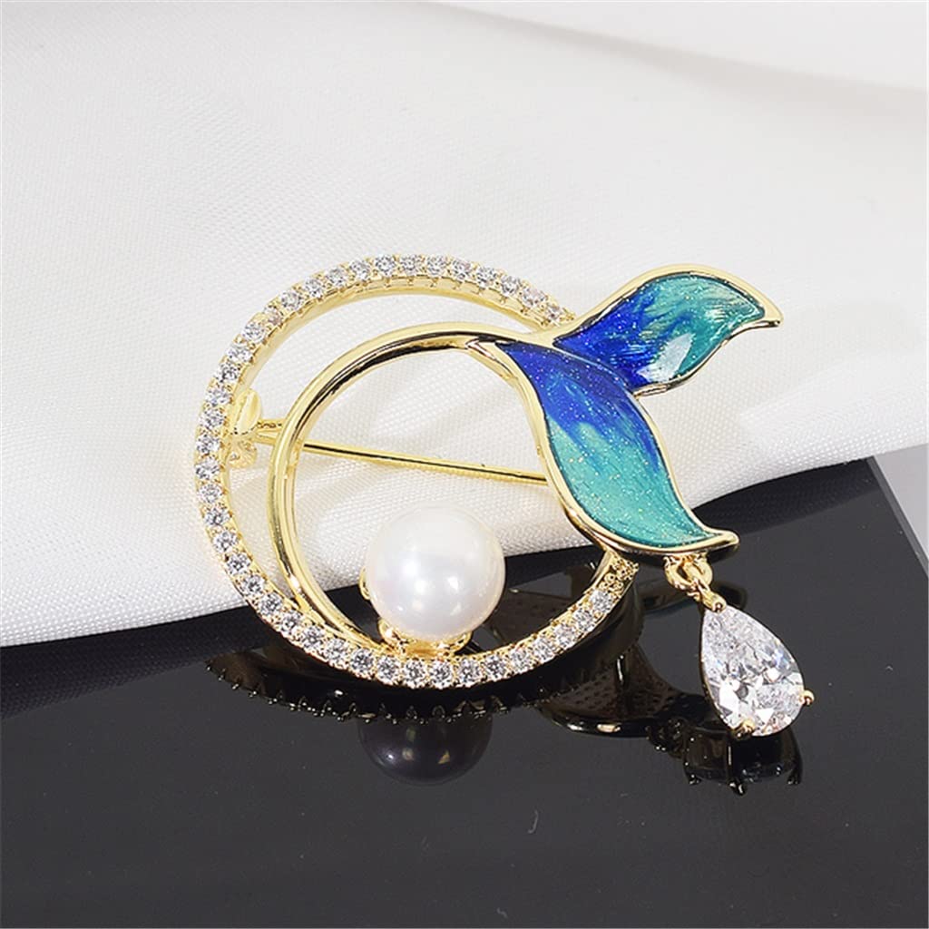 Blue Heart Brooch