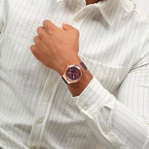 Purple Stainless Steel Watch