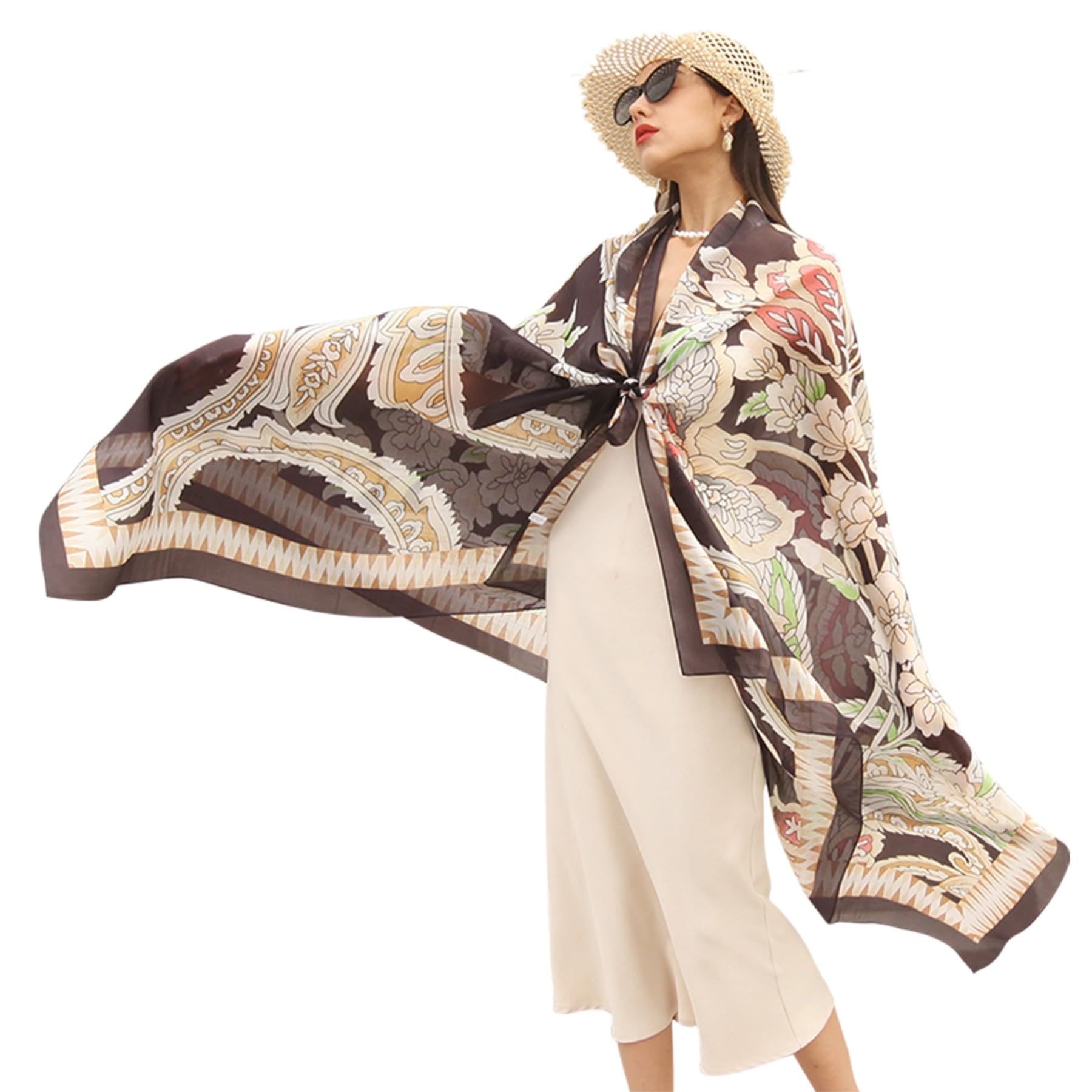 Mulberry Silk Floral Shawl