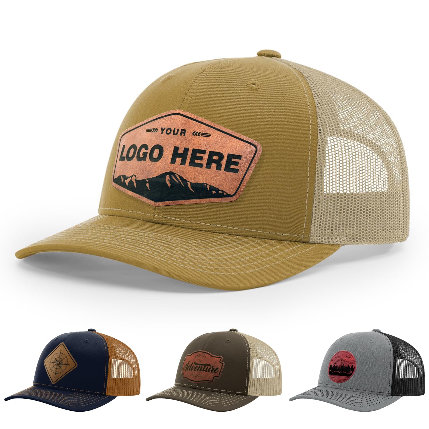 Custom Leather Patch Trucker Hat
