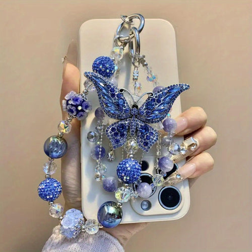 Butterfly Rhinestone Phone Charm