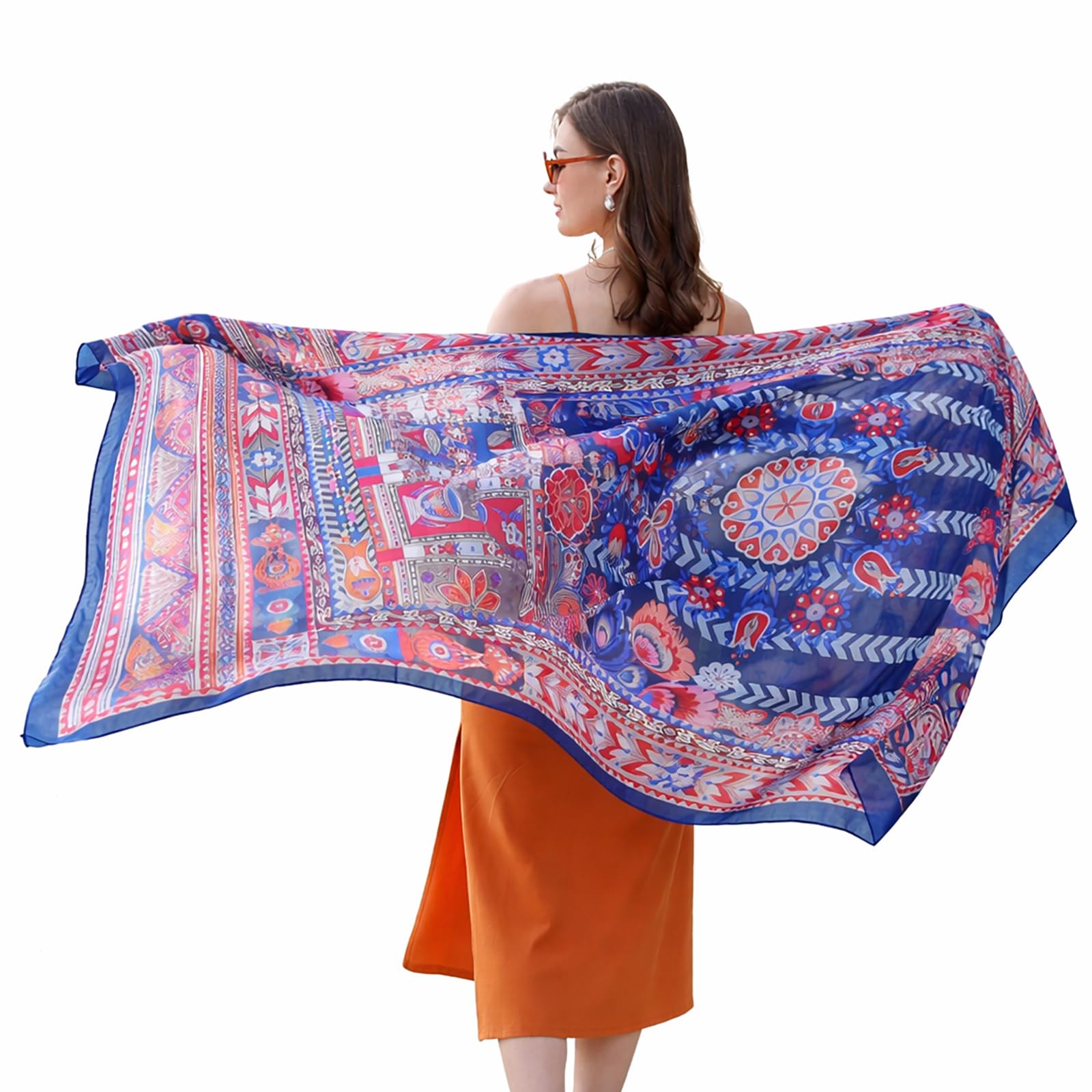 Mulberry Silk Floral Shawl