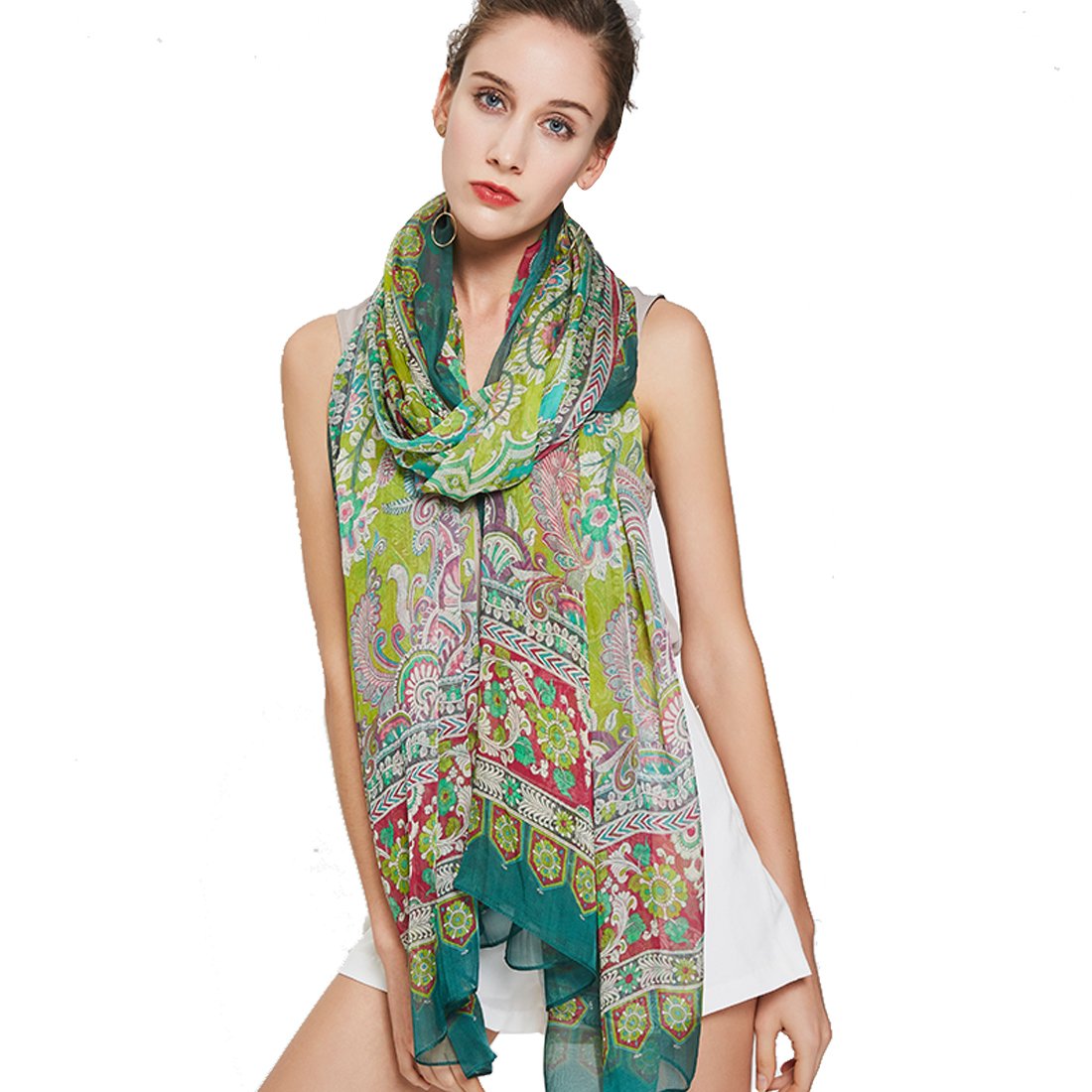 Mulberry Silk Floral Shawl