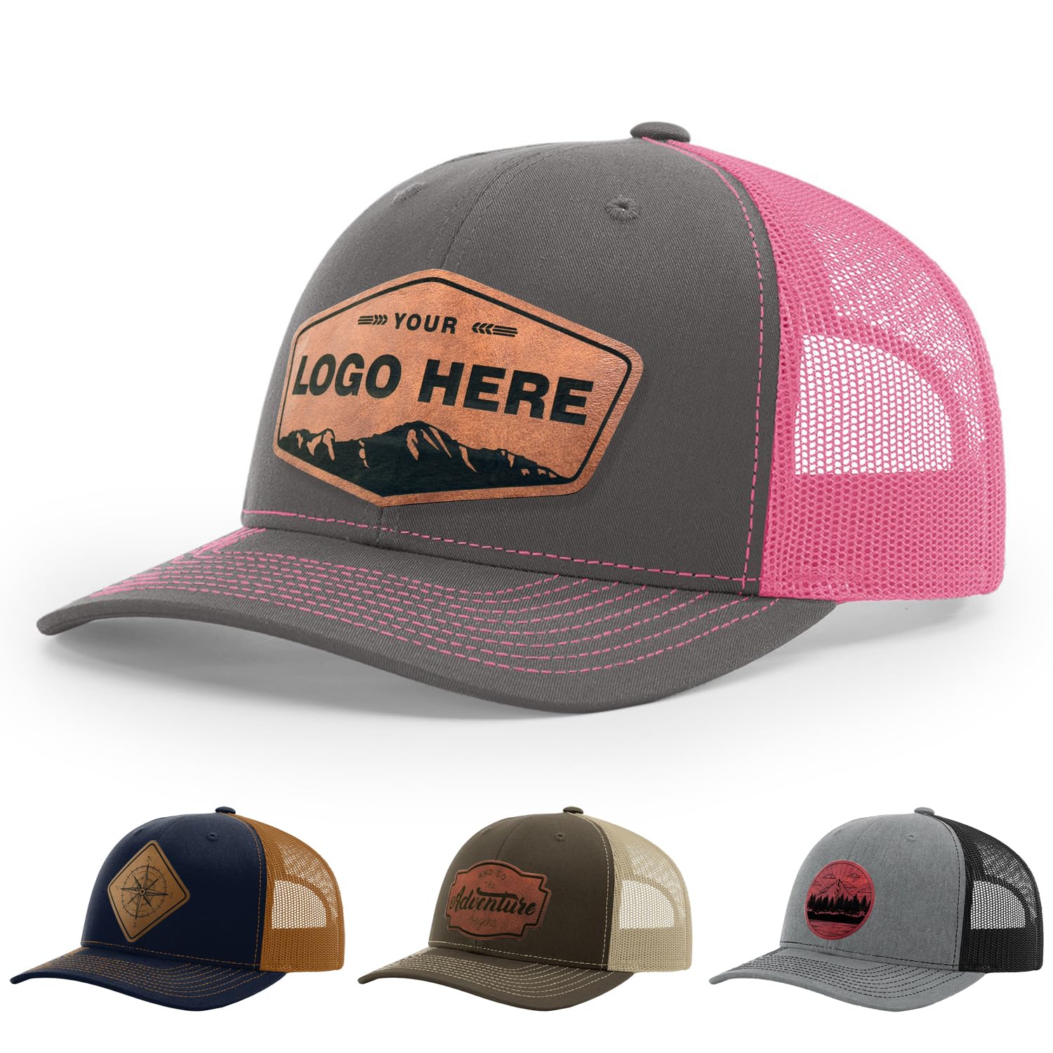 Custom Leather Patch Trucker Hat