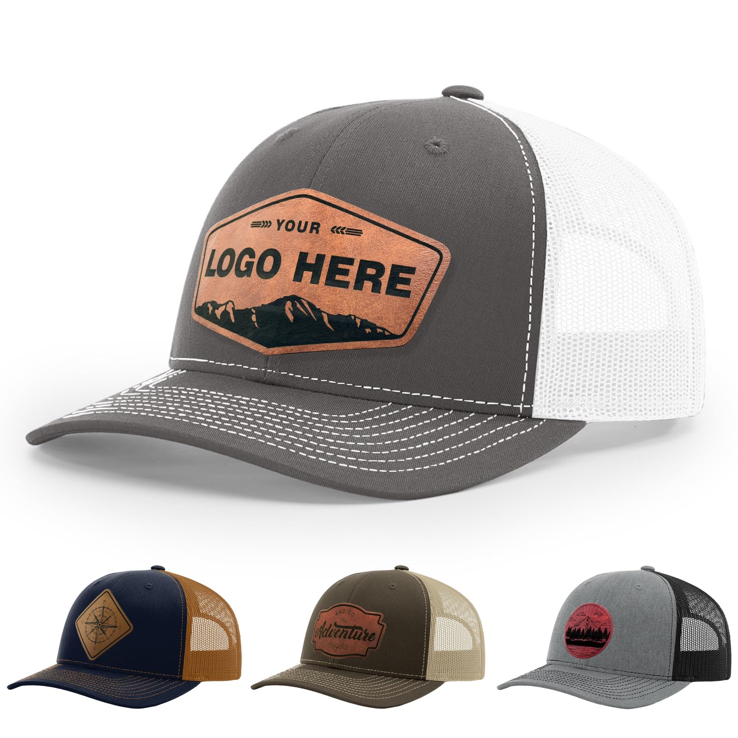 Custom Leather Patch Trucker Hat