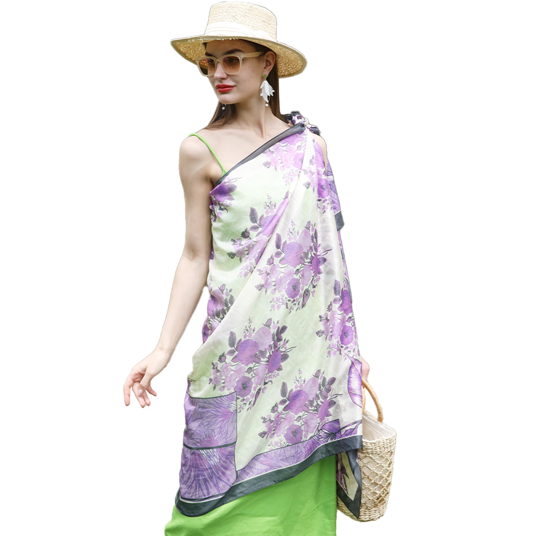 Mulberry Silk Floral Shawl