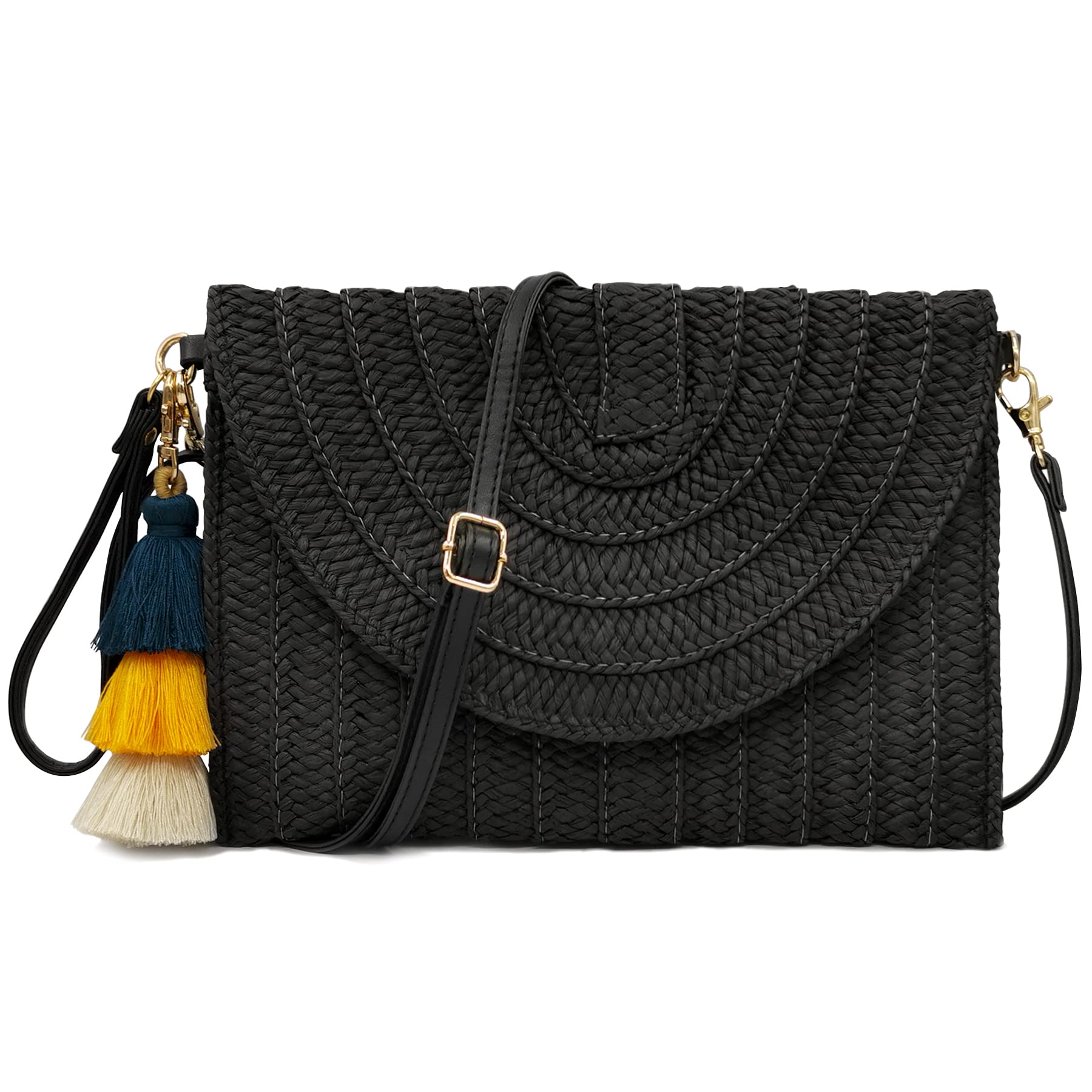 Straw Envelope Clutch Bag