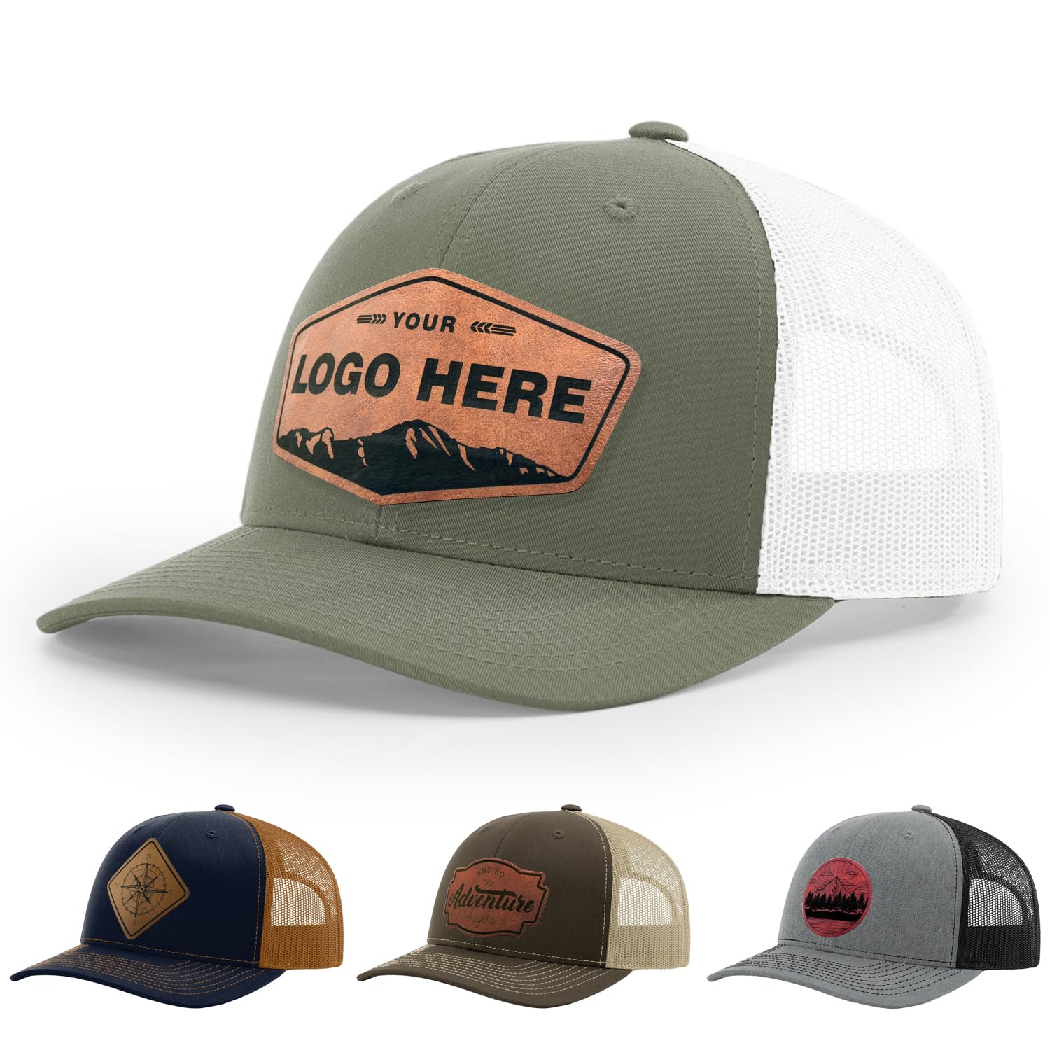 Custom Leather Patch Trucker Hat