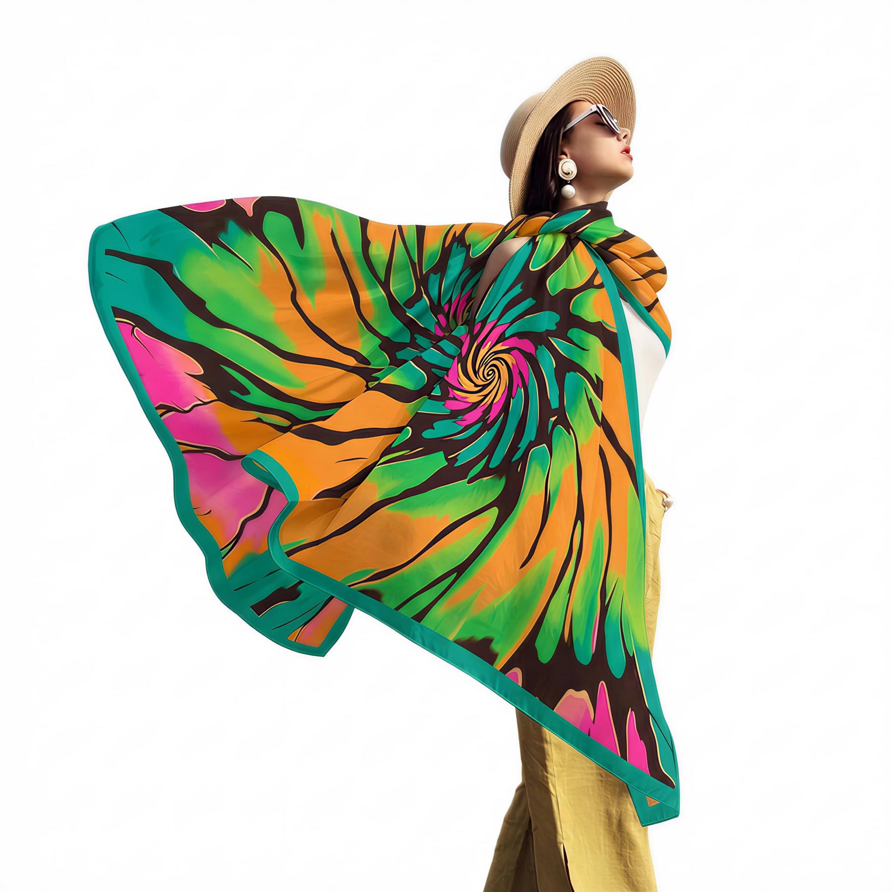 Mulberry Silk Floral Shawl