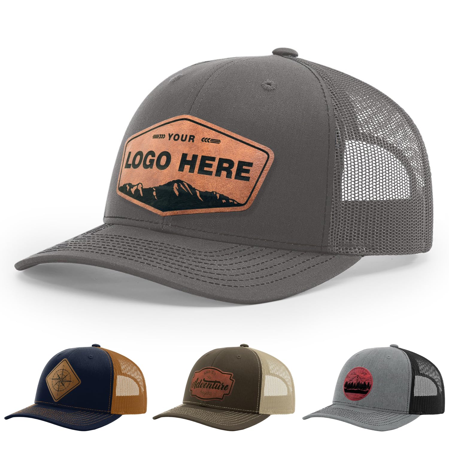 Custom Leather Patch Trucker Hat