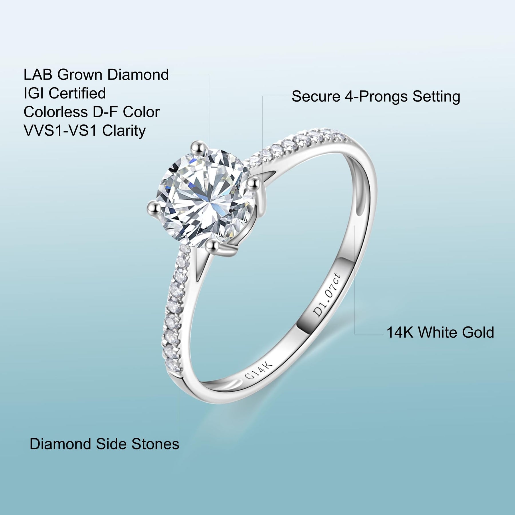 Lab Grown Diamond Engagement Ring