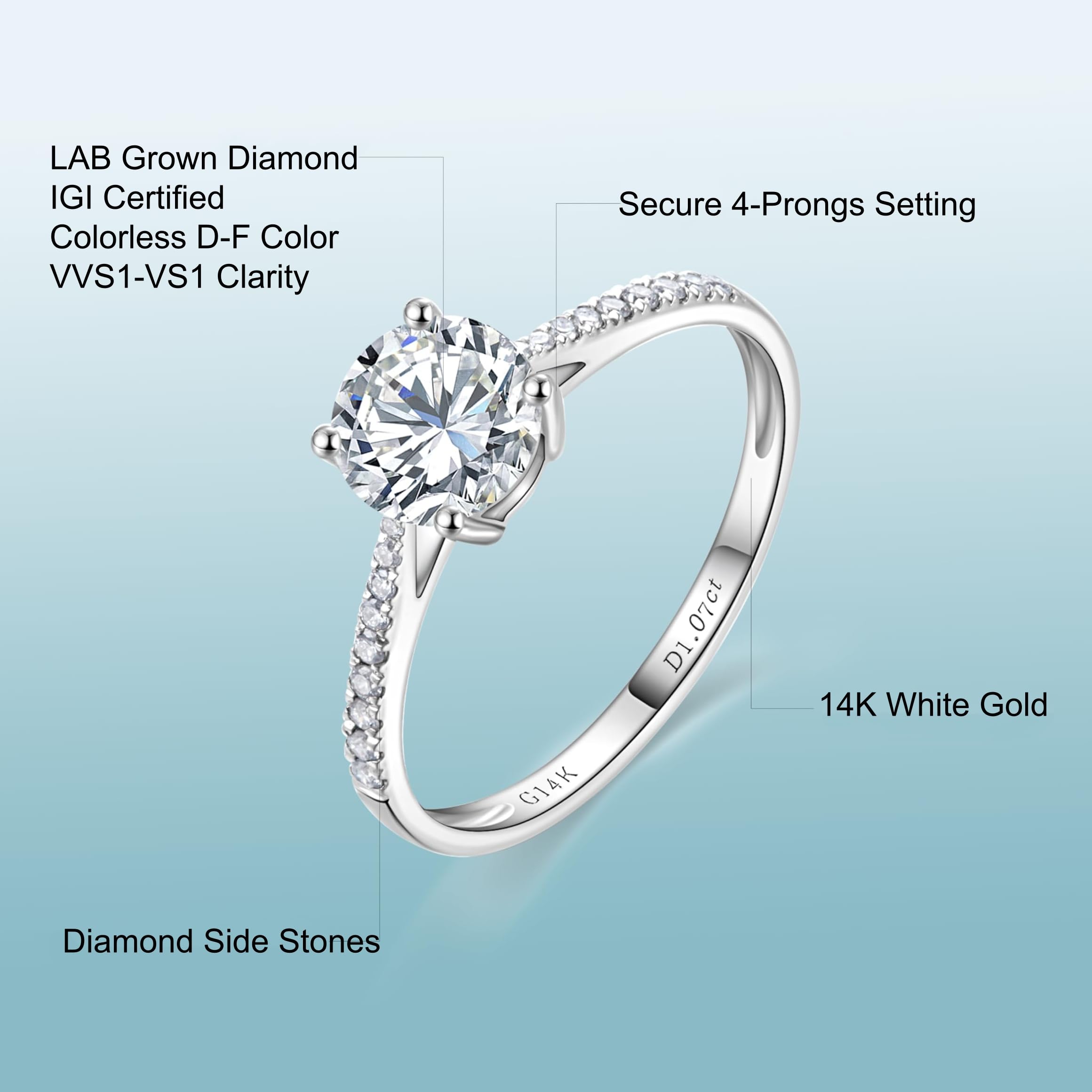 Lab Grown Diamond Engagement Ring