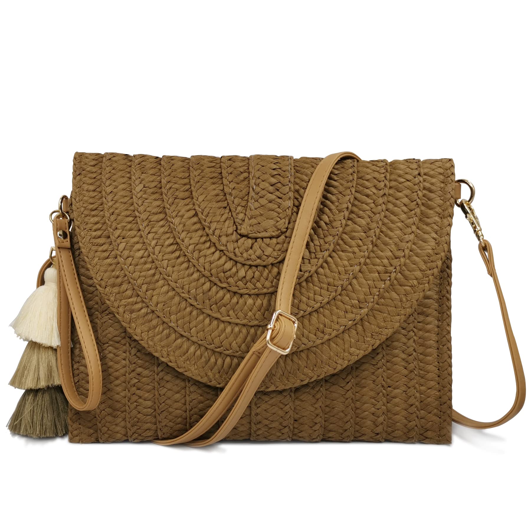 Straw Envelope Clutch Bag