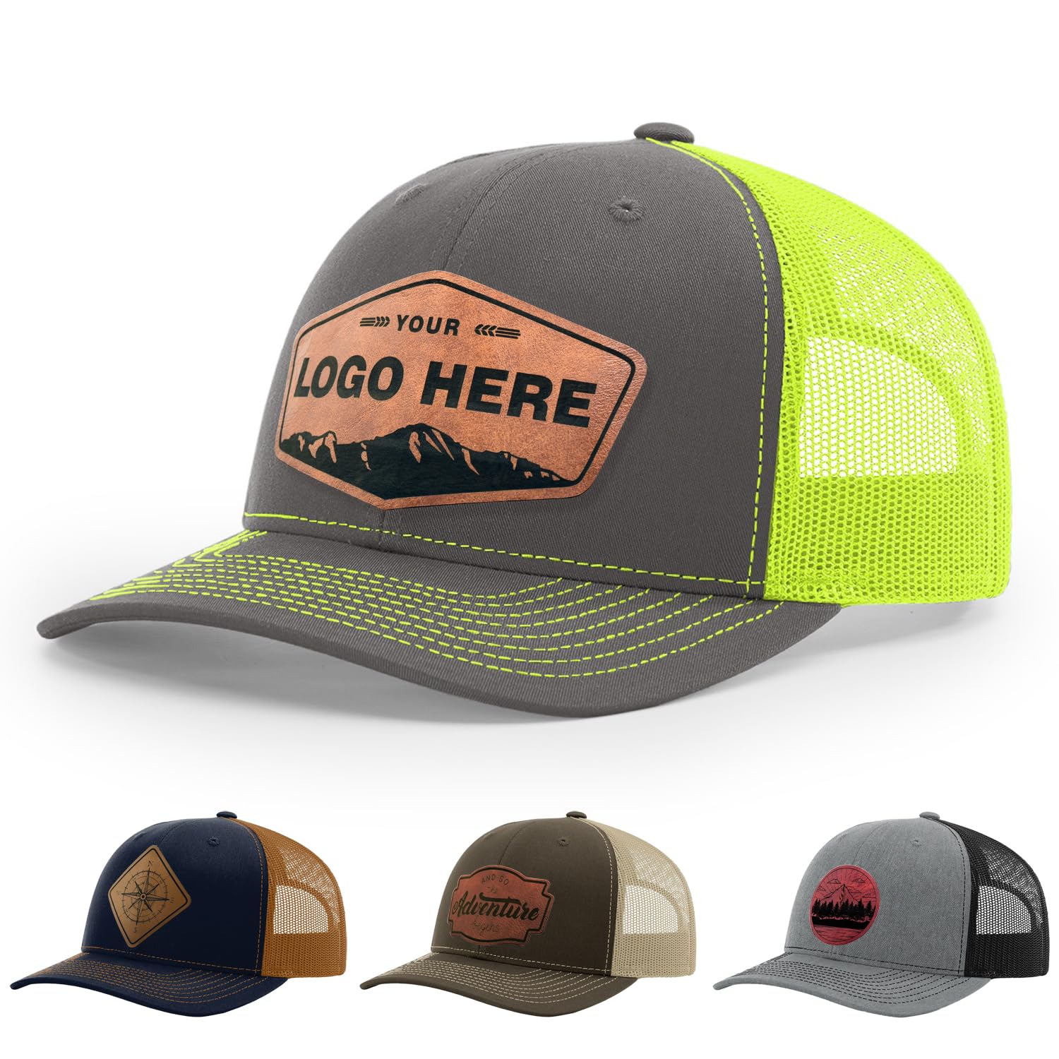 Custom Leather Patch Trucker Hat